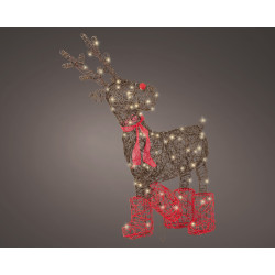 Renne LED Résine Tressée – Déco Noël Lumineuse | LUMINEO
