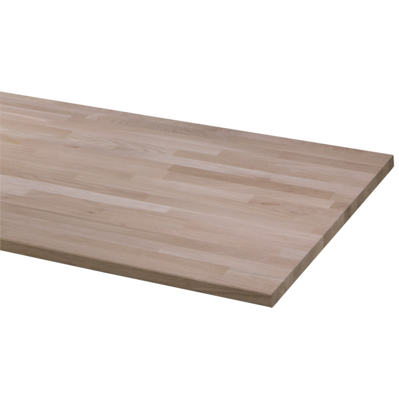 Plan de travail en chêne massif 250 x 61 x 2,6 cm CANDO