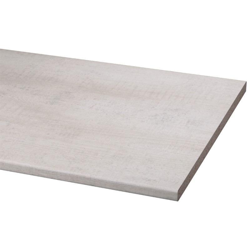 Plan de travail en bois aggloméré rebut blanc 302 x 60 x 2,9 cm CANDO