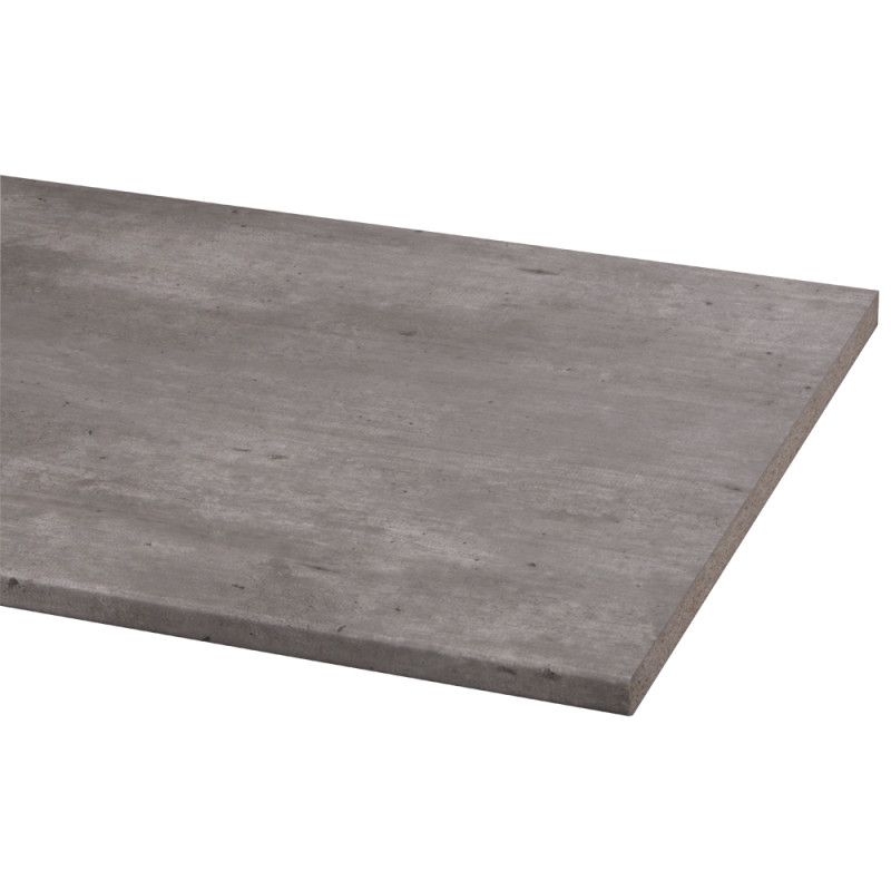 Plan de travail en bois aggloméré gris industrie 302 x 60 x 2,9 cm CANDO Plan de travail en bois aggloméré gris industrie 302 x 60 x 2,9 cm CANDO