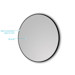 Miroir Black Circle Ø60 cm AURLANE