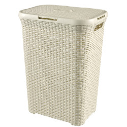 Panier à linge Style blanc vintage 60 L CURVER