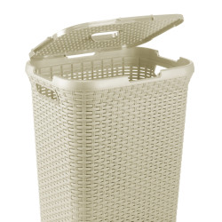 Panier à linge Style blanc vintage 60 L CURVER