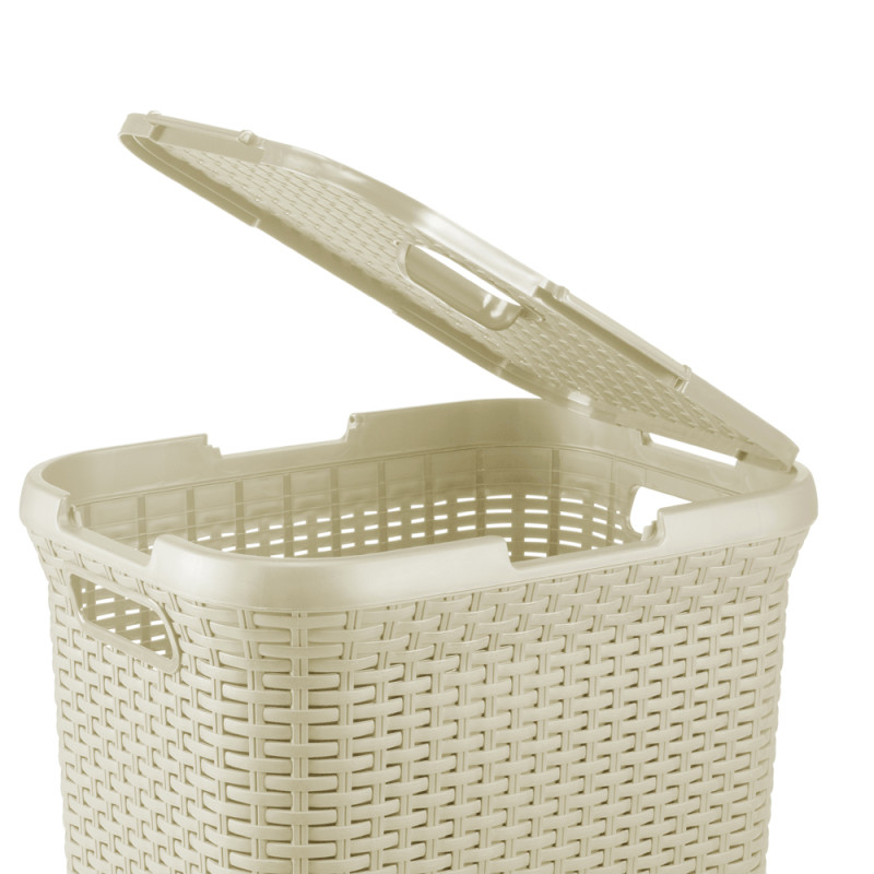 Panier à linge Style blanc vintage 60 L CURVER