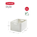 Box de rangement Natural Style blanc vintage 30 L CURVER