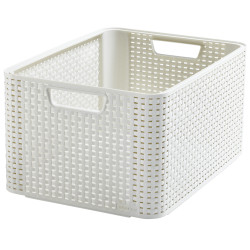 Box de rangement Natural Style blanc vintage 30 L CURVER