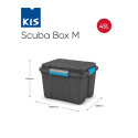 Box de rangement Scubabox noire et bleue 45 L KIS