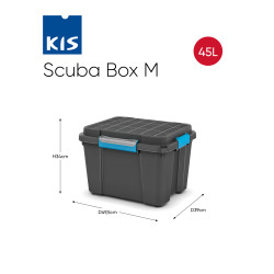 Box de rangement Scubabox noire et bleue 45 L KIS