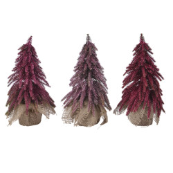 Sapin de Noël Rose Paillettes 20cm – Magie Hivernale