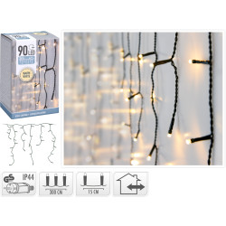 Guirlande de Noël extérieure Stalactite LED blanc chaud 3 m