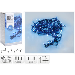 Guirlande fixe intérieure et extérieure LED bleue 6 m