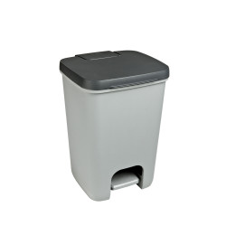 Poubelle à pédale Essentials gris clair et anthracite 20 L CURVER Poubelle à pédale Essentials gris clair et anthracite 20 L CURVER