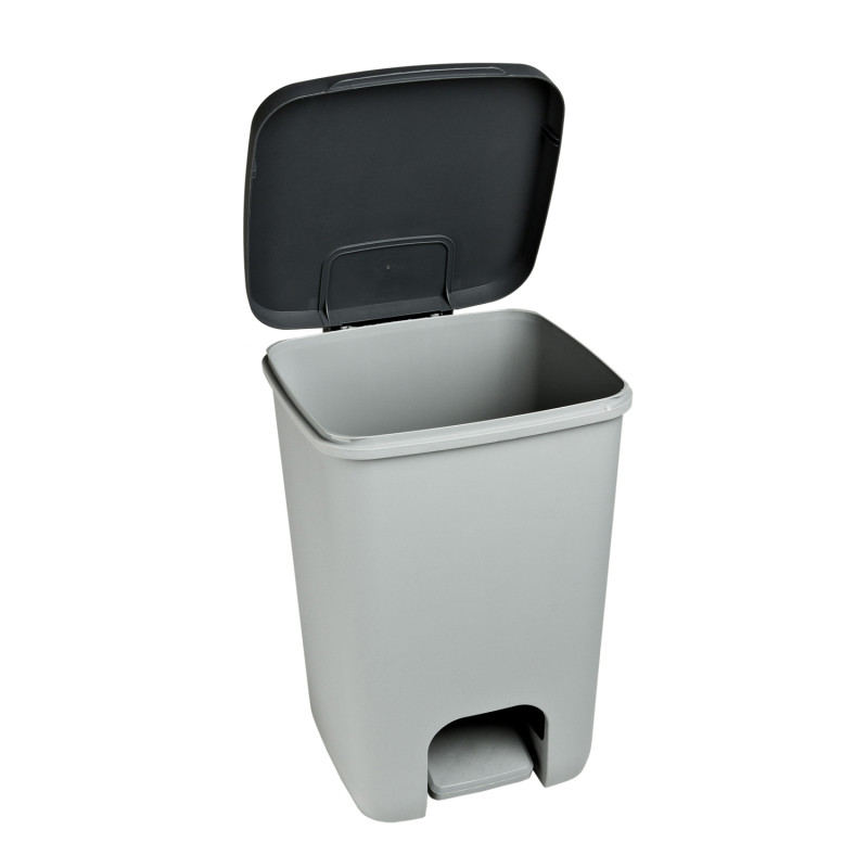 Poubelle à pédale Essentials gris clair et anthracite 20 L CURVER Poubelle à pédale Essentials gris clair et anthracite 20 L CURVER