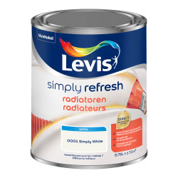 Peinture pour radiateur Simply Refresh blanc satin 0,75 L LEVIS