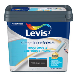 Peinture pour carrelage mural Simply Refresh noir mat 0,75 L LEVIS