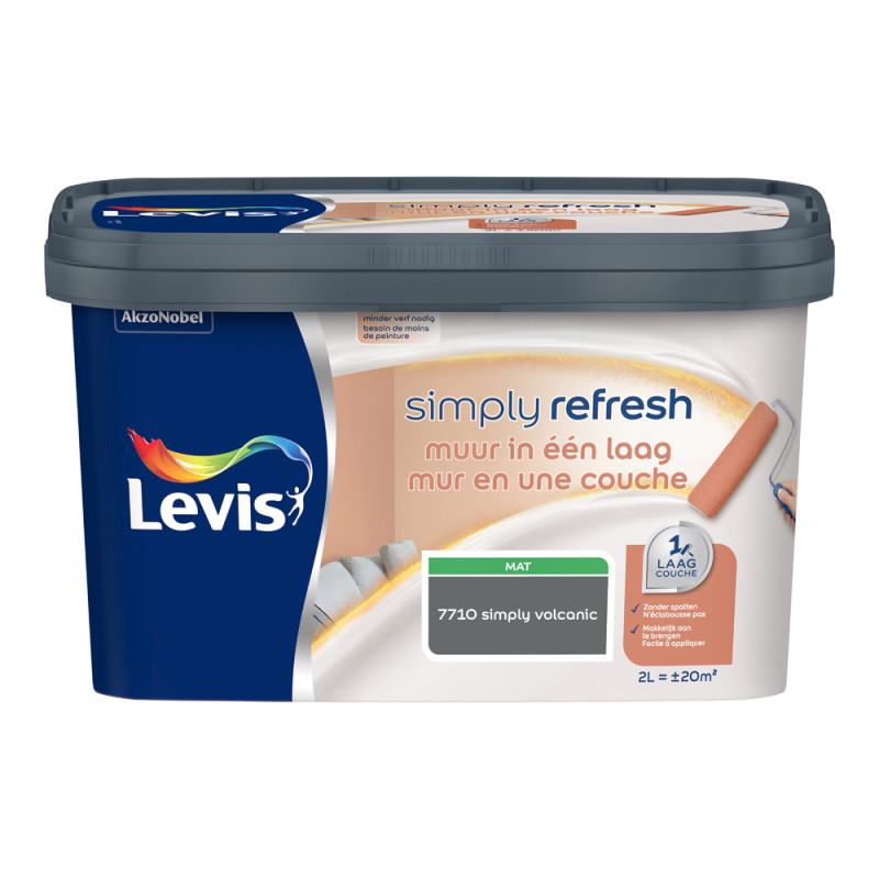 Peinture pour murs Simply Refresh simply volcanic mat 2 L LEVIS