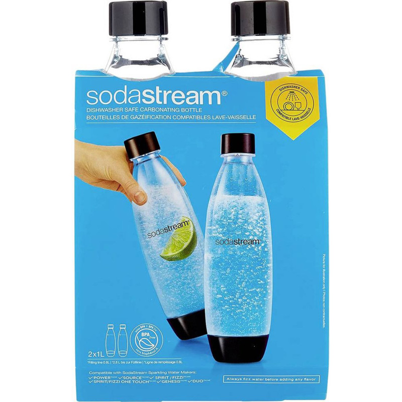 Bouteille pour machine à boisson pétillante 2 pièces SODASTREAM Bouteille pour machine à boisson pétillante 2 pièces SODASTREAM