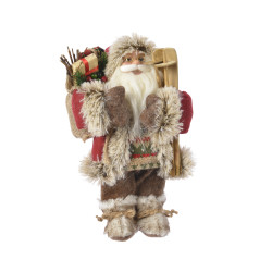 Père Noël country 30 cm – Déco festive | DECORIS