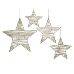 Étoile à suspendre champagne Ø 40 cm – Déco Noël | DECORIS

