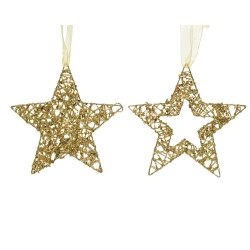 Étoile Dorée à Suspendre 15cm – Déco Festif

