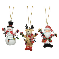 Personnage de Noël à suspendre 8 cm – Déco Festive | DECORIS

