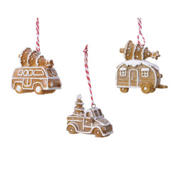 Véhicule pain d'épice à suspendre 7,5 cm – Déco Noël

