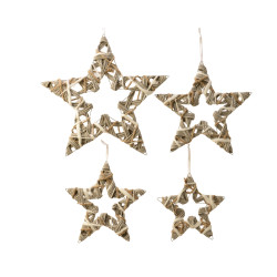 Étoile Jute Coton Ø 30cm – Déco Noël Suspendue

