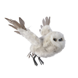 Chouette plumes paillettes à suspendre – Déco festive | DECORIS

