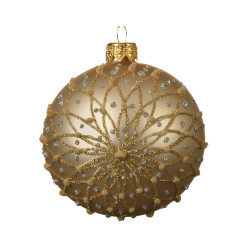 Boule de Noël Verre Perle Ø 8 cm – Déco Festive | DECORIS