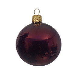 Boule de Noël Verre Bordeaux Ø 15 cm – Élégance Festive


