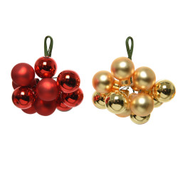 Grappe 10 Boules Noël Verre Ø 2cm – Déco Festive | DECORIS