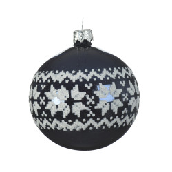 Boule de Noël Bleu Nuit Ø 8 cm – Décoration Festive

