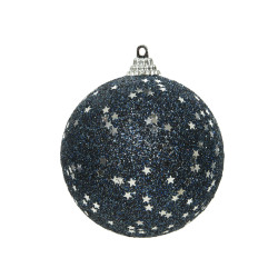 Boule de Noël Mousse Bleu Nuit – Déco Festive | DECORIS

