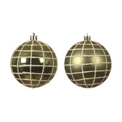 Boule de Noël incassable vert mousse Ø 8 cm – Déco festive | DECORIS