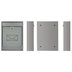 Boite aux lettres Milan argentée PEREL