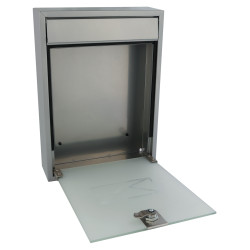 Boite aux lettres Milan argentée PEREL