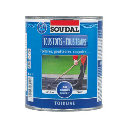 Revêtement Tous Toits Tous Temps noir 10 L SOUDAL