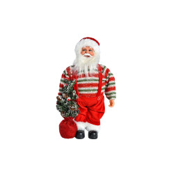 Figurine de Père Noël en salopette 40 cm
