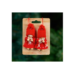 Set de 2 lutins avec coeur 8,5 cm