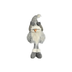 Père Noël gris avec jambes hautes 43 cm