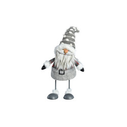 Père Noël gris sur ressorts 45 cm
