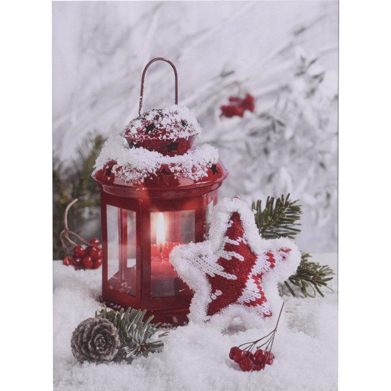 Toile de Noël LED 28 x 38 cm Toile de Noël LED 28 x 38 cm