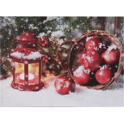 Toile de Noël LED 28 x 38 cm Toile de Noël LED 28 x 38 cm