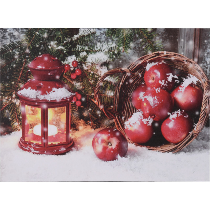 Toile de Noël LED 28 x 38 cm Toile de Noël LED 28 x 38 cm