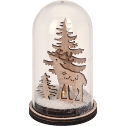 Scène de Noël sous cloche LED Ø 7 x 11 cm Scène de Noël sous cloche LED Ø 7 x 11 cm