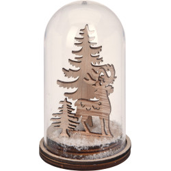 Scène de Noël sous cloche LED Ø 7 x 11 cm Scène de Noël sous cloche LED Ø 7 x 11 cm