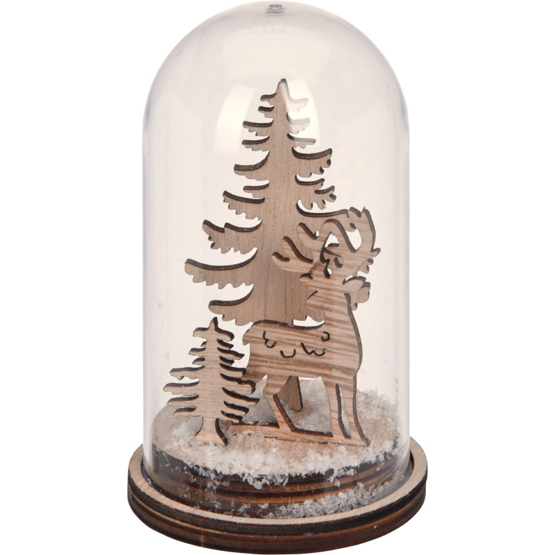 Scène de Noël sous cloche LED Ø 7 x 11 cm Scène de Noël sous cloche LED Ø 7 x 11 cm