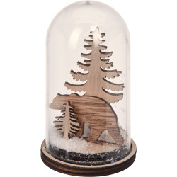 Scène de Noël sous cloche LED Ø 7 x 11 cm Scène de Noël sous cloche LED Ø 7 x 11 cm