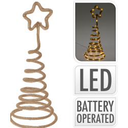 Arbre torsadé Etoile LED 43 cm