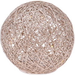 Sphère Raffia LED blanc chaud Ø 15 cm